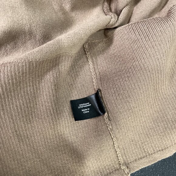 Lane Bryant Open Front Cardigan Sweater Womens Sz 26/28 Brown Duster Ribbed Work - Picture 4 of 6